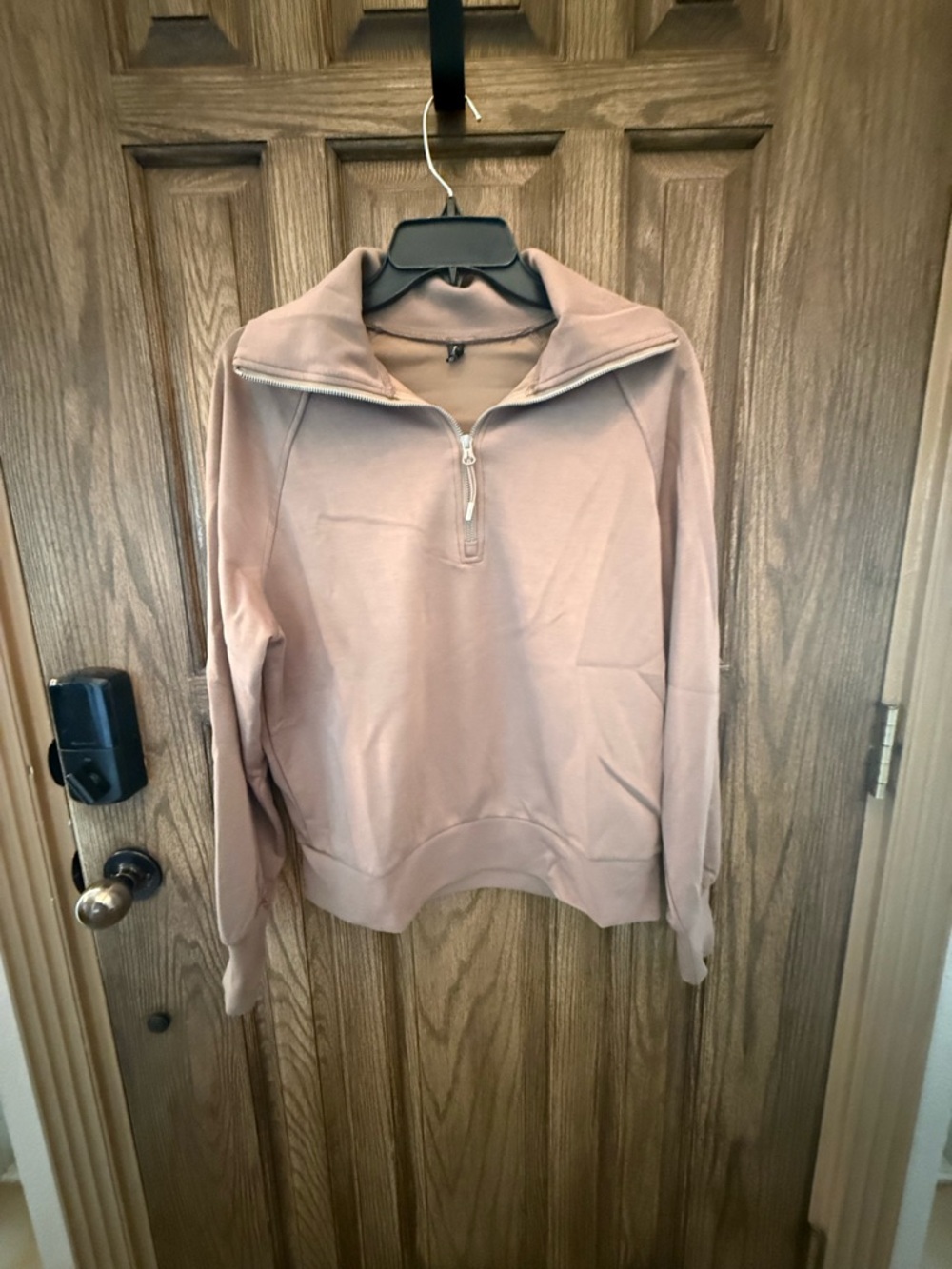 Buttery Soft Half Zip Pullover Brown/Taupe Athletic Top Size S NWOT